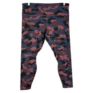 Lululemon Wunder Under High-Rise Tight Luxtreme Camo Red Night Women's Sz 20 EUC